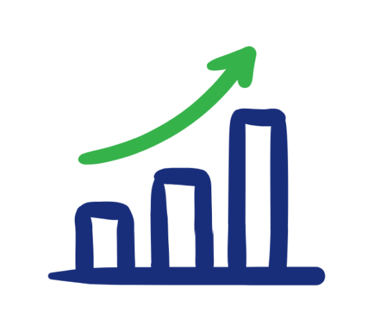 charts growing icon predictions