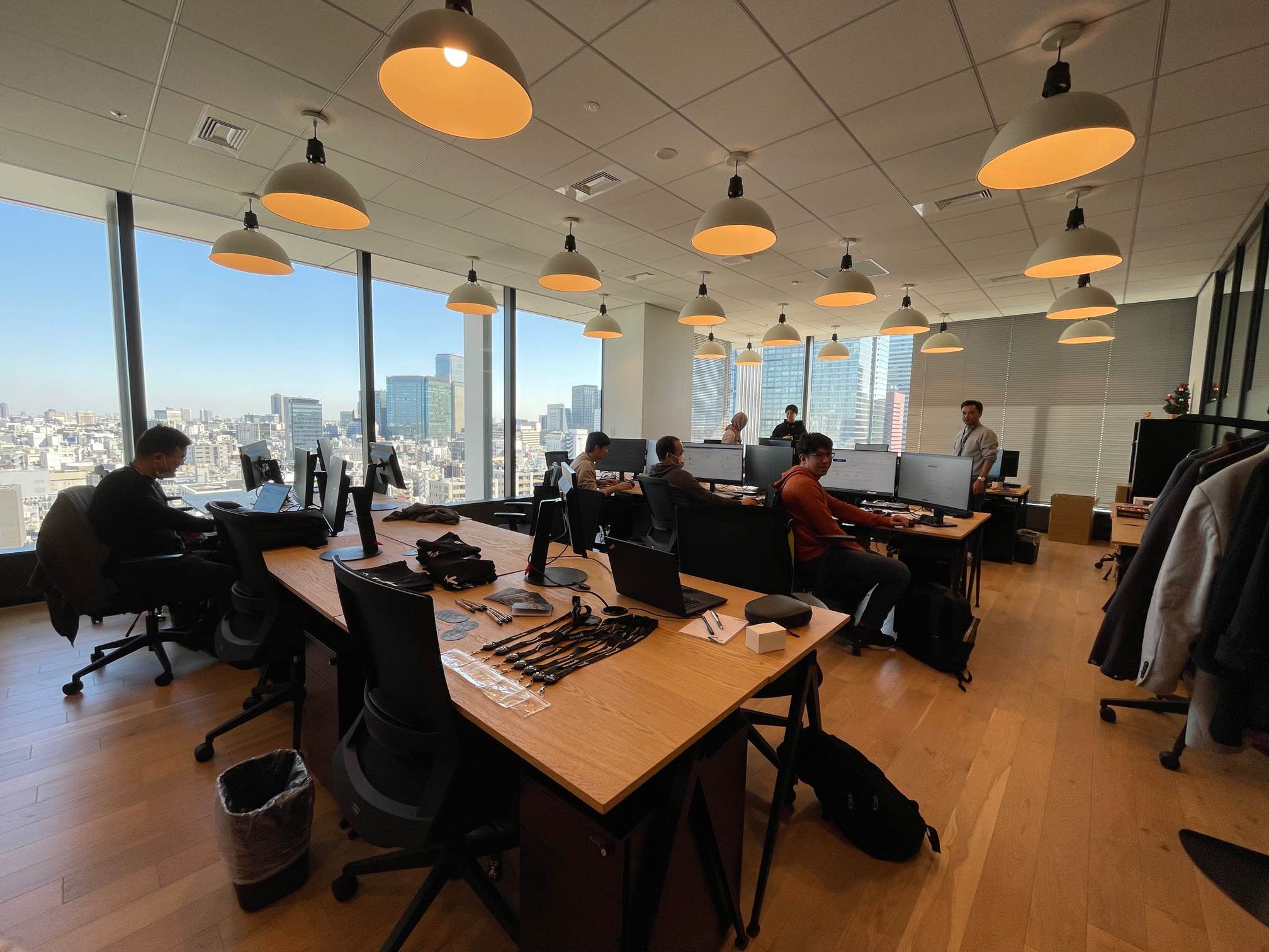 Sollers Consulting employees working in the Tokyo office at WeWork Kanda Square